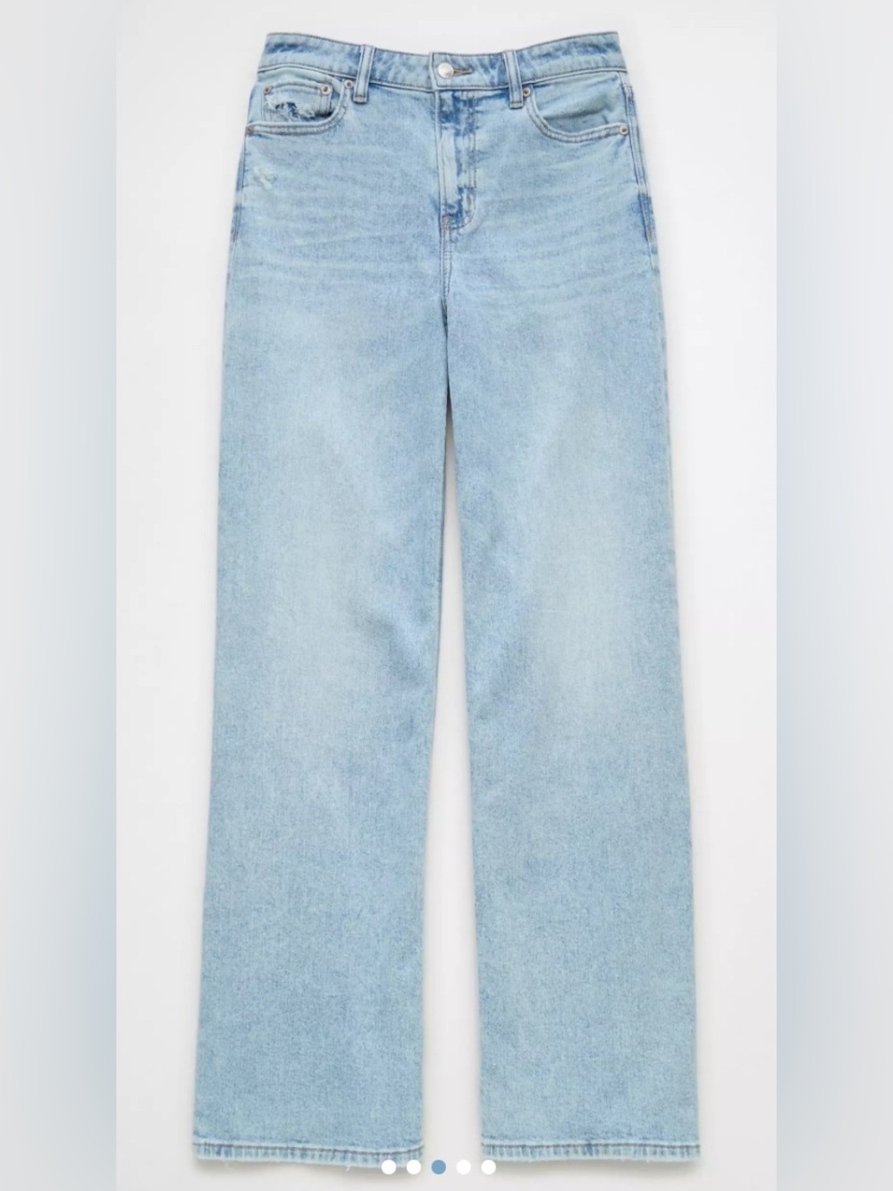 AE Dreamy Drape Stretch Super High-Waisted Baggy Wide-Leg Jean Sz 2